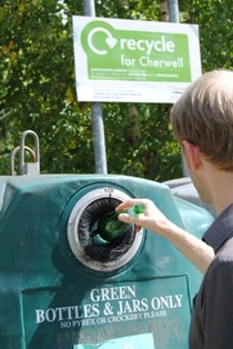 Cherwell council has an extensive glass bring bank system as it does not collect the material at the kerbside